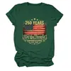 250 Años Nosotros el Pueblo Amazon Ebay Sitio Independiente Camiseta de Manga Corta con Cuello Redondo de Moda y Única para Mujer