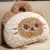 Almohada de Gato Siamés Linda con Orejas Chuecas, Manta para Aire Acondicionado, Cojín para Dormir Dos en Uno Montado en Coche, Almohada para Siesta de Oficina para Niñas