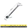 Llave de carraca ajustable, de doble cabeza, bidireccional, liberación rápida, de doble propósito, Torx y de boca abierta, liberación rápida, ahorradora de mano de obra, multifuncional