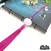 Borla de loto de jade blanco de imitación, borla de estilo retro, colgante de estilo chino, material de bricolaje, abanico, colgante de abanico, corte