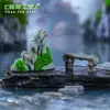Luminária de pedra artificial para rochas em miniatura para pátio, jardinagem, paisagismo, acessórios decorativos DIY, garrafa ecológica em miniatura, pequenos enfeites