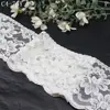 Ribete de encaje Tanglong blanco puro de punto de urdimbre, ligero, sin elasticidad, 10 cm de ancho, adecuado para ropa, vestidos de novia, lencería, bajos de faldas y cortinas de ventana