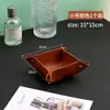 Bandeja de Armazenamento de Couro Nórdica Dupla Face Organizador de Bagunça Estilo Ins Caixa de Armazenamento para Mesa de Centro de Desktop Bandeja de Chaves