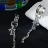 Pendientes con borlas cruzadas, estilo dulce y moderno, diseño de nicho, hebilla de oreja sencilla, pendientes retro personalizados de estilo hip hop Spice Girl para mujer