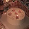 Versão Coreana de Vela de Cereja Decoração de Bolo de Aniversário Enfeites Vela de Aniversário Simulada de Cereja Decoração para Assar Sobremesas