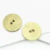 Botões Metálicos Redondos de Dois Furos com Listras a Laser, Botões Vintage Resistentes para Roupa de Trabalho em Jeans, Botões para Suéter Cardigan