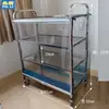 Carro de servicio para restaurante de seis y cinco pisos, carro de platos de acero inoxidable, carro de entrega de alimentos, escurreplatos, carro de servicio para platos