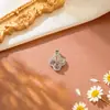 Colgante de trébol de cuatro hojas con diamantes completos, estilo vintage, resistente, colgante de circonita cúbica colorida, accesorios para collar y pulsera DIY, lujo ligero, flor tachonada de diamantes