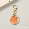 Cielo Nocturno Estrellado de Ensueño Luna Estrella Colgante Redondo Llavero Adorno de Gota de Aceite Decoración para Mochila Cierre de Langosta Colgante Pequeño Venta al por Mayor
