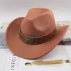 Chapéu Top Étnico Chapéu de Cowboy Ocidental Xizang Xizang Chapéu de Performance Chapéu de Lã Chapéu de Lã Retrô Centro-Europeu e Americano