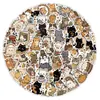 Transfronterizo 50 kawaii lindos stickers de grafiti de cachorro Xiao Mao para teléfono móvil, computadora, impermeables, gato, cuenta de mano, stickers pequeños