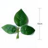 Fábrica em estoque fornecimento folha de rosa artificial flor de sabão folha flor de malha de seda folha flor de seda tela de seda tiro de osso folha artificial