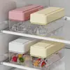 Bandeja de cubitos de hielo de plástico tipo prensa, molde de cubitos de hielo casero de silicona suave de grado alimenticio de gran capacidad, caja para hacer hielo rellena de agua