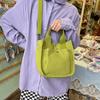 Nova bolsa tote portátil estilo ins japonês lona para carregar na mão bolsa para marmita feminina versátil bolsa de ombro