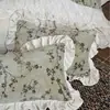 Francês Floral Esculpido Veludo Leite Espessado Quatro Peças Outono e Inverno Quente Retrô Renda Veludo Coral Capa de Edredom