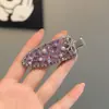 Pinza para el cabello de lazo súper brillante y exquisita totalmente de diamantes, estilo elegante y femenino, sensación de alta gama, pinza lateral para el cabello, nuevo modelo 2026