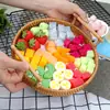 Modelo de Bloque de Fruta Simulada Fresa Plátano Manzana Mango Pitahaya Cubitos Partículas de Kiwi Amarillo Adornos Accesorios de Comida y Juego
