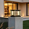 Nueva luz solar para pilar para uso doméstico, luz de pilar de pared para entrada de jardín exterior, luz de patio exterior impermeable, súper brillante