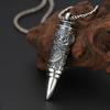 Colgante de plata de ley s925 al por mayor, joyería personalizada, de moda, de plata tailandesa, con forma de bala Panlong, colgante para hombre.
