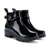 Botas de lluvia Four Seasons, botas de lluvia Chelsea para mujer, zapatos de agua cortos antideslizantes, botas Martin de moda, botas de lluvia informales de tacón bajo para adultos.