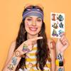 10 nuevos tatuajes transfronterizos de simulación biológica marina, desechables, impermeables, adhesivos decorativos temporales para brazo.