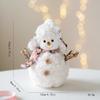 Muñecos de Nieve de Peluche Tejido Navideño Adornos Decoraciones de Mesa Navideñas
