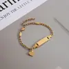 Pulseira de Aço Inoxidável Curva Popular da Moda Transfronteiriça Europeia e Americana Personalizável de Aço Inoxidável para Gravação DIY Joia de Mão para Adultos e Crianças