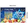 Amazon Transfronteiriço Hanukkah Judaico Castiçal Banner Decorativo Tecido de Fundo Fotografia Suprimentos de Festa Tecido de Fundo