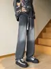 Jeans Lavados de Pierna Recta Más Vendidos para Hombre, Marca de Moda Estilo Americano, Pantalones Largos Versátiles de Verano Finos, Holgados y de Pierna Ancha para Hombre