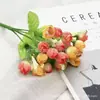 Flor de simulação de treliça Ming cor de primavera 15 estrelas botão família decoração flor botão de rosa casamento radiografia simulação flor flor artificial
