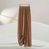 Calça Wide Leg de Seda de Gelo Cupro Roxa de Alta Qualidade para Mulheres, Nova Coleção Verão 2026, Fina, Respirável, Casual, Reta