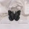 Parche de Tela de Organza Bordado 3D de Mariposa de Doble Capa de Color Sólido Parche Decorativo de Mariposa de Malla para Ropa Accesorio de Mariposa