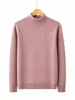 Suéter de Punto de Cuello Alto de Manga Larga Cálido para Mujer, Estilo Nuevo de Otoño e Invierno, Color Sólido