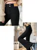 Calça Boca de Sino Preta para Mulheres, Novo Estilo Popular Outono e Inverno 2026, Forrada com Fleece, Cintura Alta, Emagrecedora, Para Baixinhas, Jeans Levemente Boca de Sino