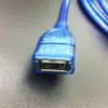 Cable de extensión USB de cobre transparente azul, macho a hembra, línea de datos con anillo magnético blindado 0.3 metros 1.5 metros 3 metros 5 metros 1