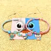Pulseira Mais Vendida na Amazon Transfronteiriça para Crianças, com Stitch e Angel, Pulseira Tecida à Mão, Atacado Direto do Fabricante