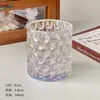 Copo de Água de Vidro com Bolinhas Estilo Ins Porta-Caneta Pincel de Maquiagem com Bolinhas Enfeites de Mesa Porta-Velas Copo para Vela de Aromaterapia