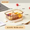 Caja Transparente para Conservar Frescura con Lonchera, Apta para Microondas, Lonchera Sellada, Caja de Almacenamiento para Refrigerador, Caja para Conservar Frescura de Frutas