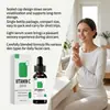 Sérum facial com Vitamina C, um sérum facial hidratante e umectante para uso diário, vem em frasco com conta-gotas
