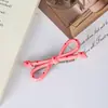 Grampo de Cabelo com Laço de Bolinhas Clip Lateral Estilo Doce Clip para Franja de Menina Clip Reto Clip Bico de Pato Presilha Acessório de Cabelo