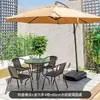 Mesas y Sillas de Exterior, Sillas de Mimbre, Mesas Plegables de Ocio para Exteriores con Combinación de Sombrilla, Terraza de Jardín, Patio Balcón, Mesa de Café, Mesa y Sillas de Comedor