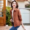 Abrigo NUNBAI para mujer, corto, para madre, primavera y otoño, de manga larga, a la moda, con camisa para todo tipo de combinaciones, suelto, cubierto de carne, para mujer.