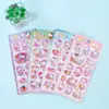 Pegatinas Lindas de Dibujos Animados con Lentejuelas que se Mueven Pegatinas Brillantes Estéreo 3D Pegatinas Decorativas para Diario DIY Infantil Material de Decoración Pegatinas al por Mayor