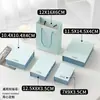 Caja de almacenamiento de joyas azul de Amazon transfronteriza para anillos, caja con cajón para collares, pulseras, pendientes, caja de embalaje para accesorios de pulseras
