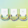 Set de 7 Ligas de Pelo Coloridas Sencillas, Nuevas Bandas de Pelo Coloridas, Ligas de Pelo Dulces Arcoíris para Niños, Tienda de Dos Yuanes