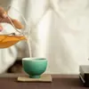 Taza de té de gres cristalino de alta temperatura hecha a mano pura juego de té de cerámica taza de té taza de maestro taza de invitado exquisito juego de té Kung Fu