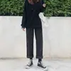 Jeans Versátil Fashion de Perna Reta para Mulheres, Novo Estilo de Nicho, Caimento Solto, Emagrecedor, Cintura Alta, Perna Larga, Calça Comprida