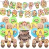Decoração de Festa de Aniversário Tema Capivara para Crianças Banner Bandeira de Bolo Conjunto de Balões Transfronteiriço