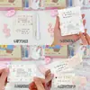 Cartões de mensagem criativos para destacar, cola de bibi de desenho animado fofo, cartões de raspar caseiros DIY, caligrafia para atividade escolar de estudante