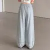 Calça Infantil Verão Estilo Fino Calça Casual para Crianças Maiores Calça Longa Reta Infantil Calça de Secagem Rápida Anti-Mosquito para Alunos do Ensino Fundamental Feminino